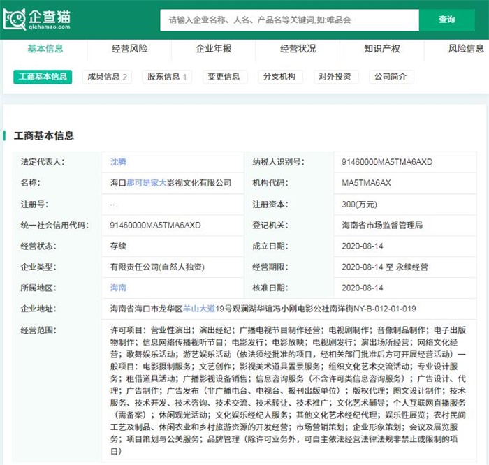 沈腾首谈公司奇葩名称 怕网友get不到“大公司”的点